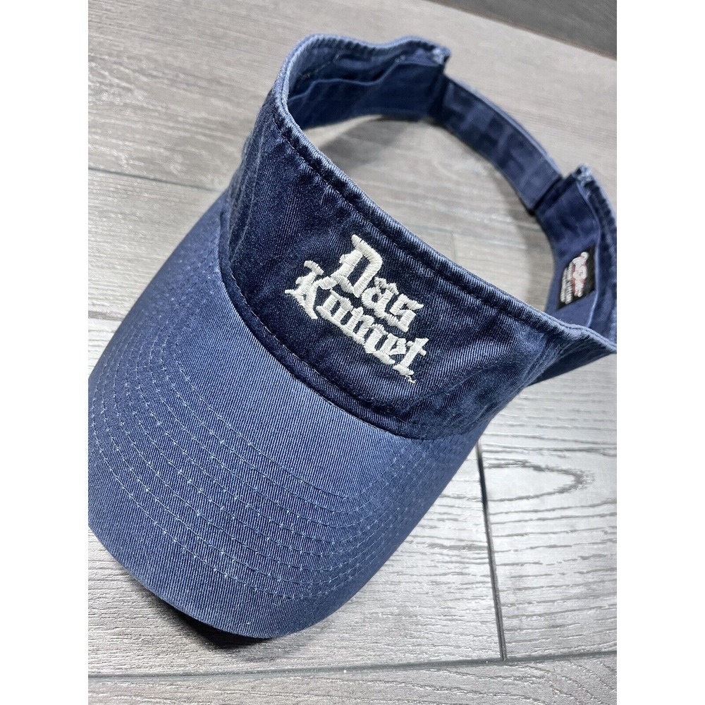Das Komet Vanilla Liquor Hat Adult Blue Visor Golf Beach KC Caps Head Shots VTG‎